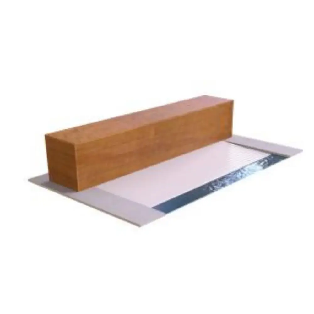 Rektangulär träplanka ovanmark 4m bredd, ljusbrun, 60x14mm lamelltäckning